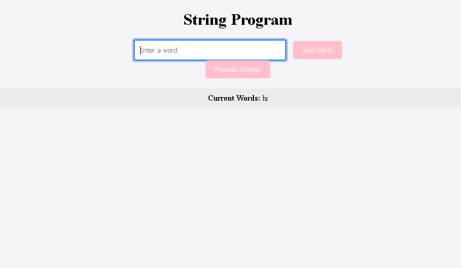 stringProgram
